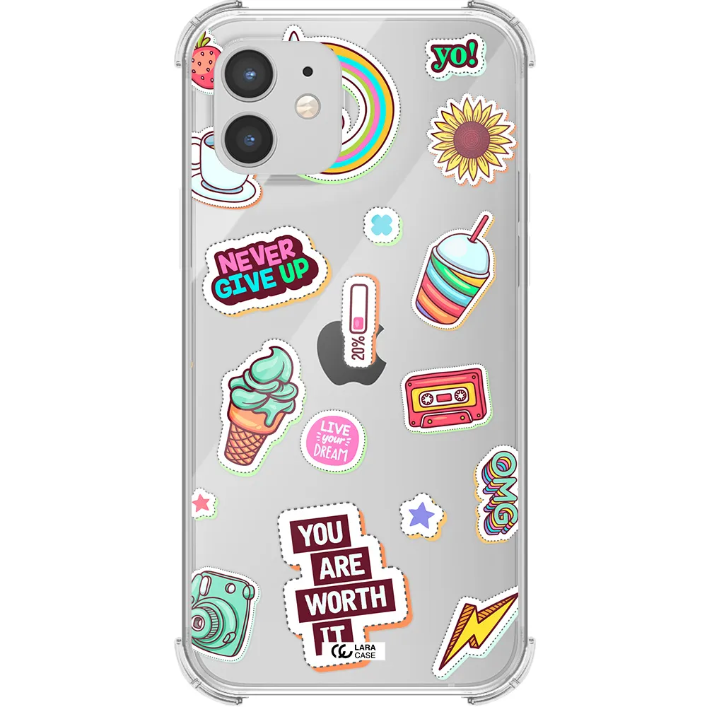 Summer Stickers Apple iPhone 12 Clear PC Case