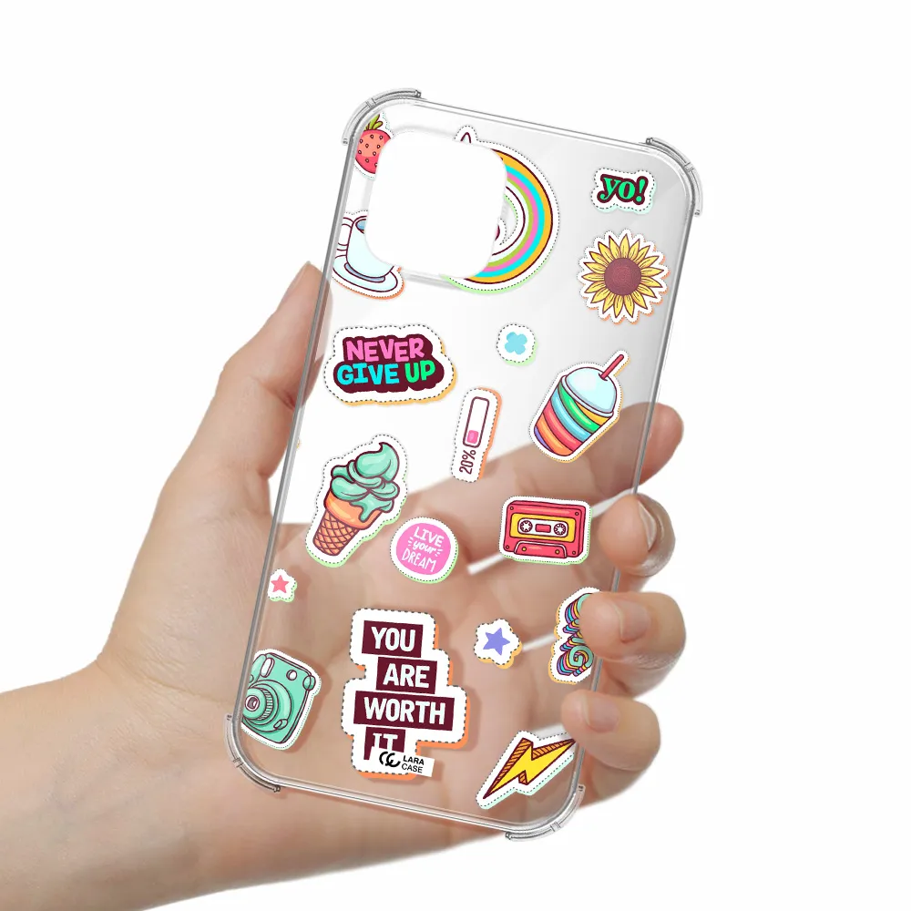 Summer Stickers Apple iPhone 12 Clear PC Case