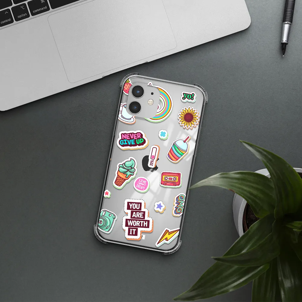 Summer Stickers Apple iPhone 12 Clear PC Case