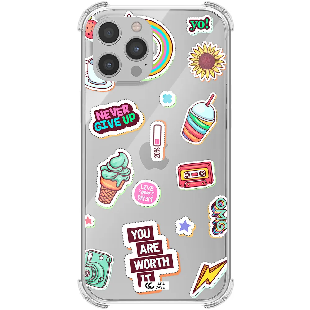 Summer Stickers Apple iPhone 12 pro Clear PC Case