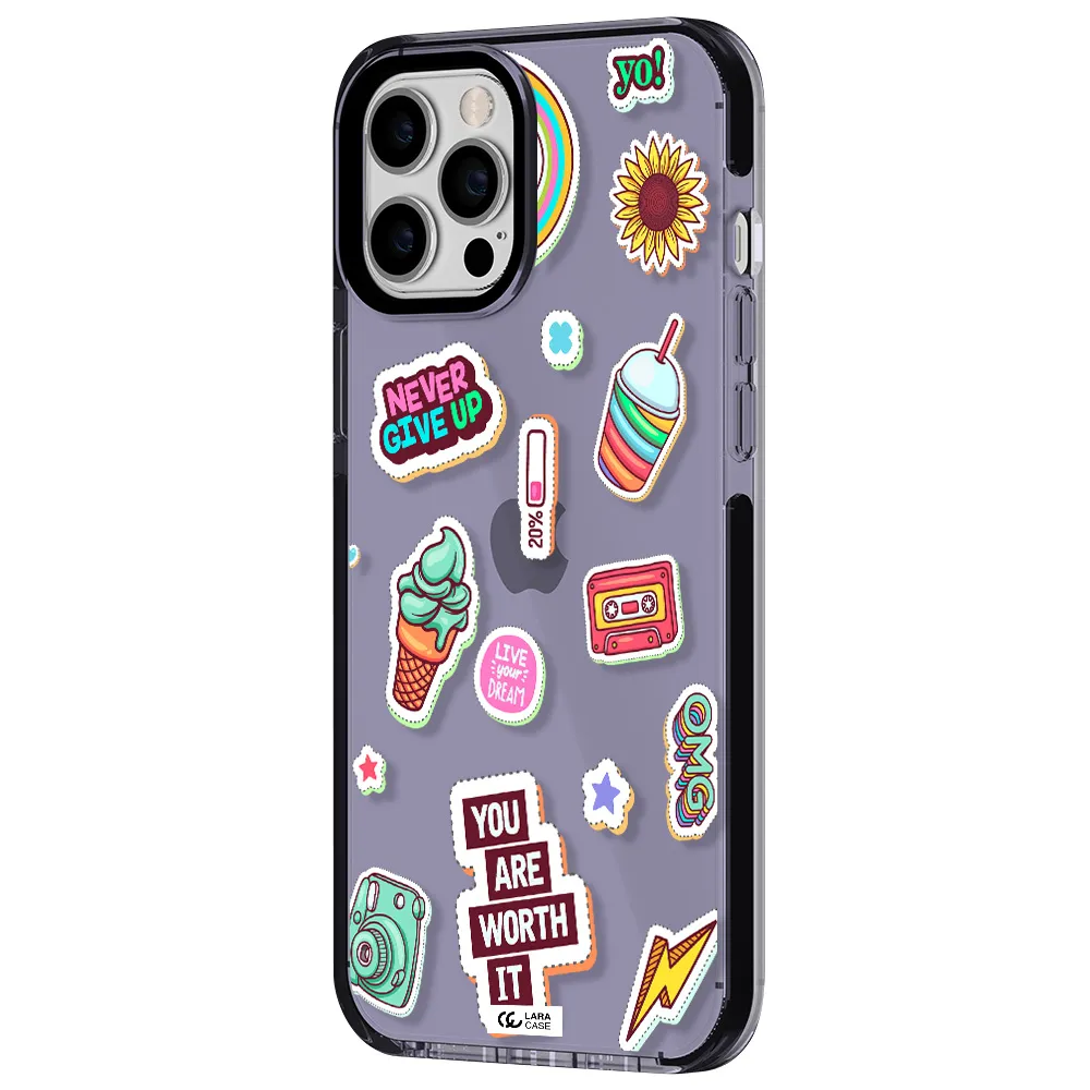 Summer Stickers Apple iPhone 12 pro max impact Lilac Case
