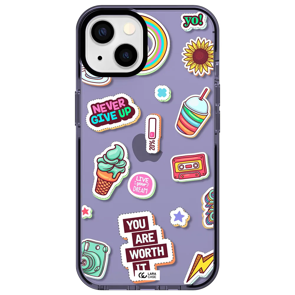 Summer Stickers Apple iPhone 13 impact Lilac Case