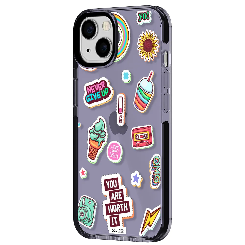 Summer Stickers Apple iPhone 13 impact Lilac Case