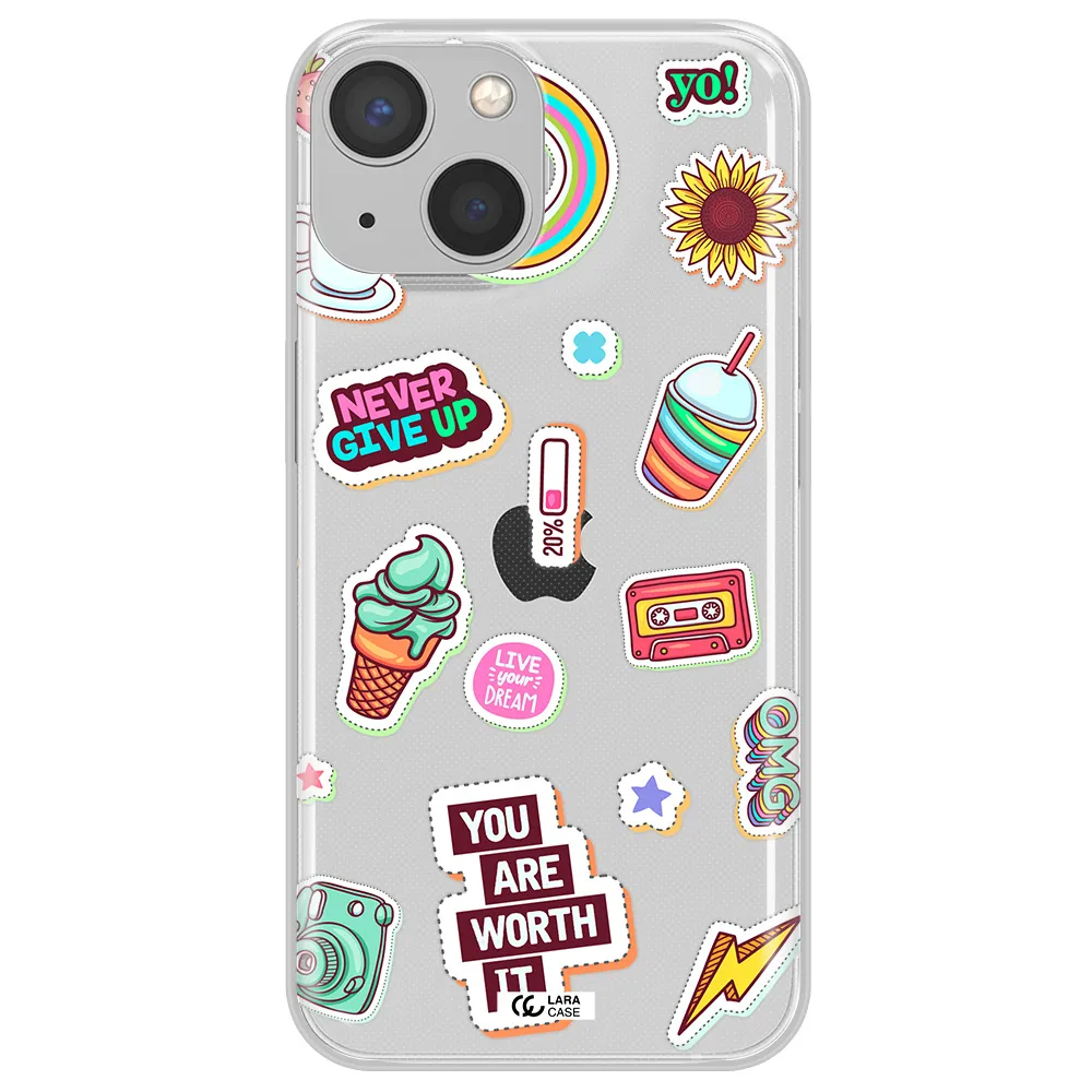 Summer Stickers Apple iPhone 13 mini Clear TPU Case