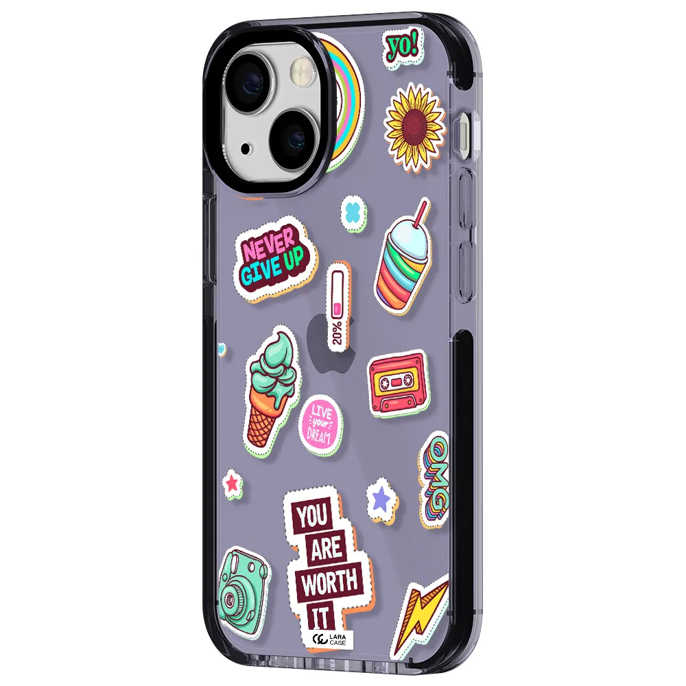 Summer Stickers Apple iPhone 13 mini impact Lilac Case