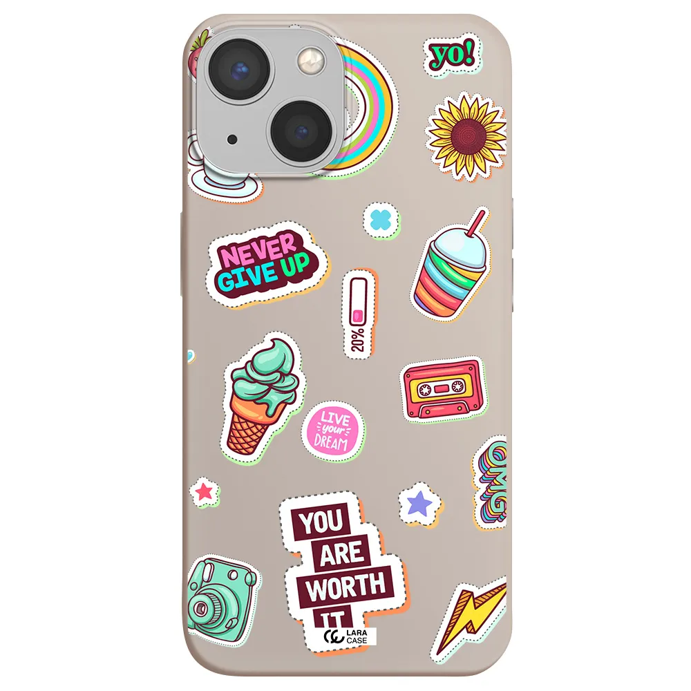 Summer Stickers Apple iPhone 13 mini Silicone Stone Case
