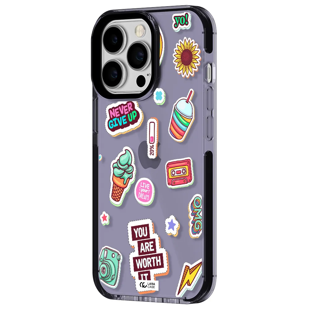 Summer Stickers Apple iPhone 13 Pro impact Lilac Case