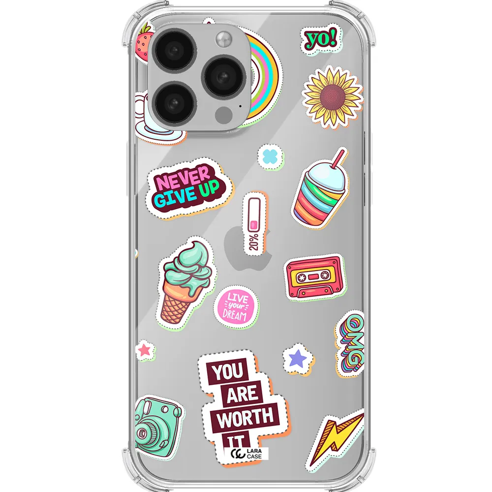 Summer Stickers Apple iPhone 13 Pro Max Clear PC Case