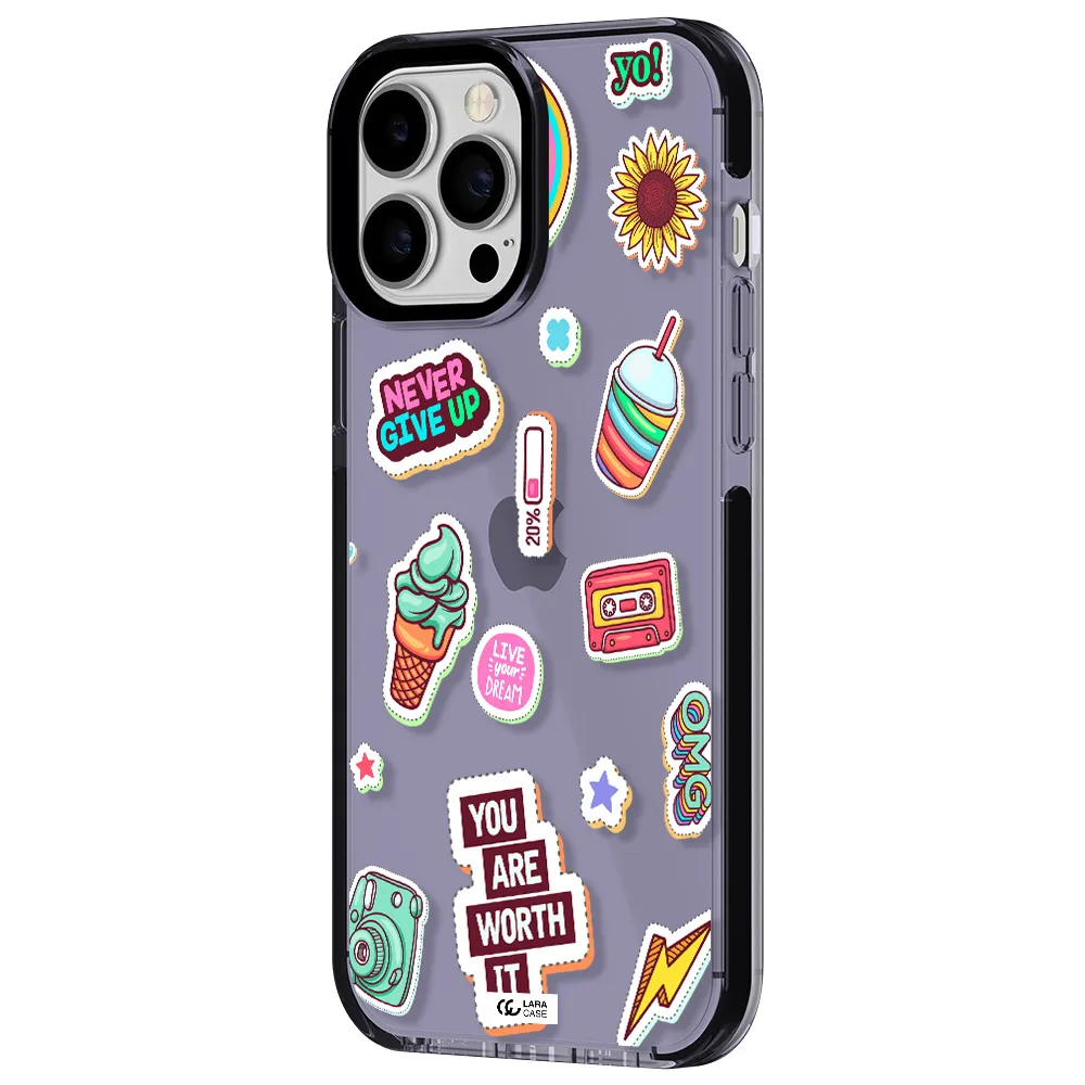 Summer Stickers Apple iPhone 13 Pro Max impact Lilac Case