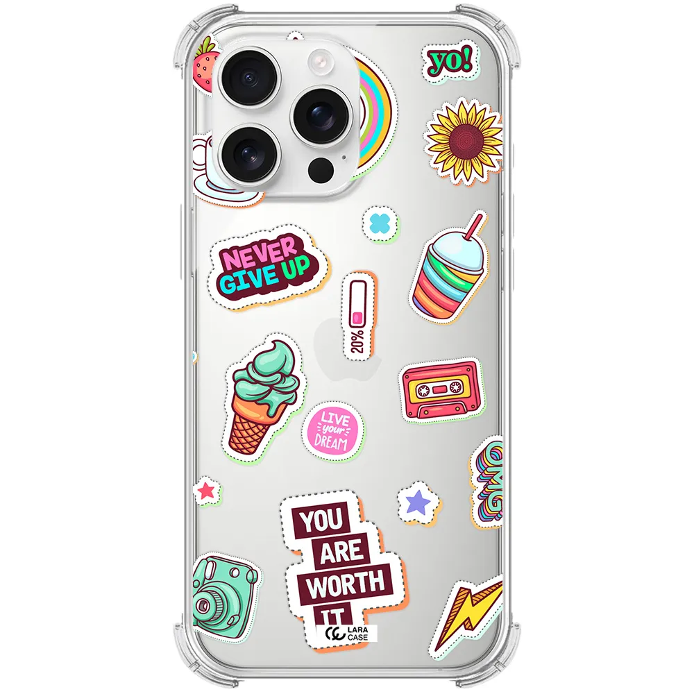 Summer Stickers Apple Iphone 16 Pro Max Clear Pc Case