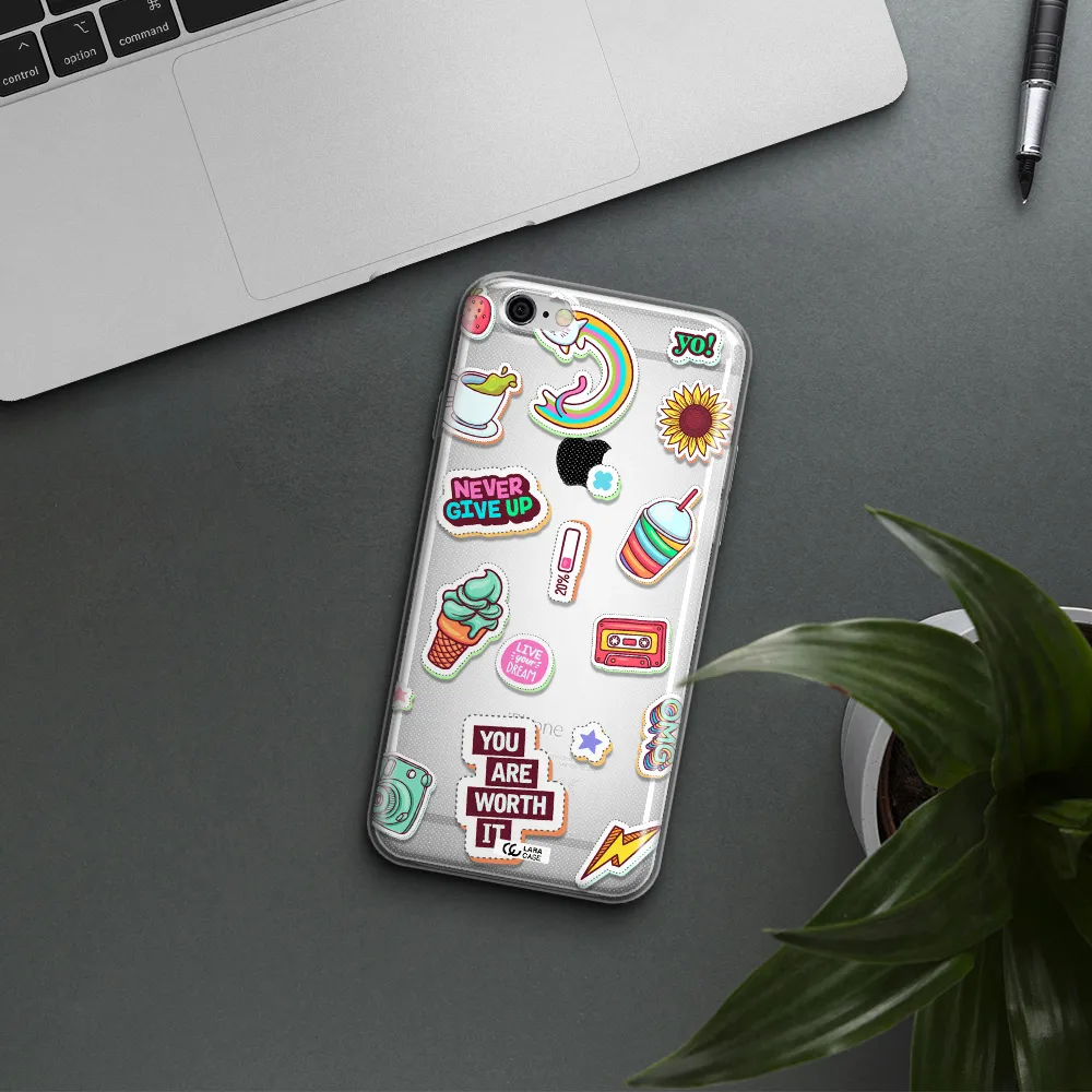 Summer Stickers Apple iPhone 6 Clear TPU Case