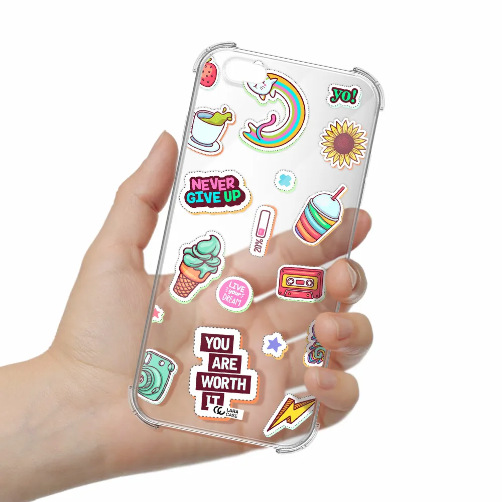 Summer Stickers Apple iPhone 6 plus Clear PC Case