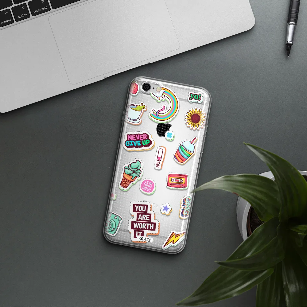 Summer Stickers Apple iPhone 6 plus Clear TPU Case