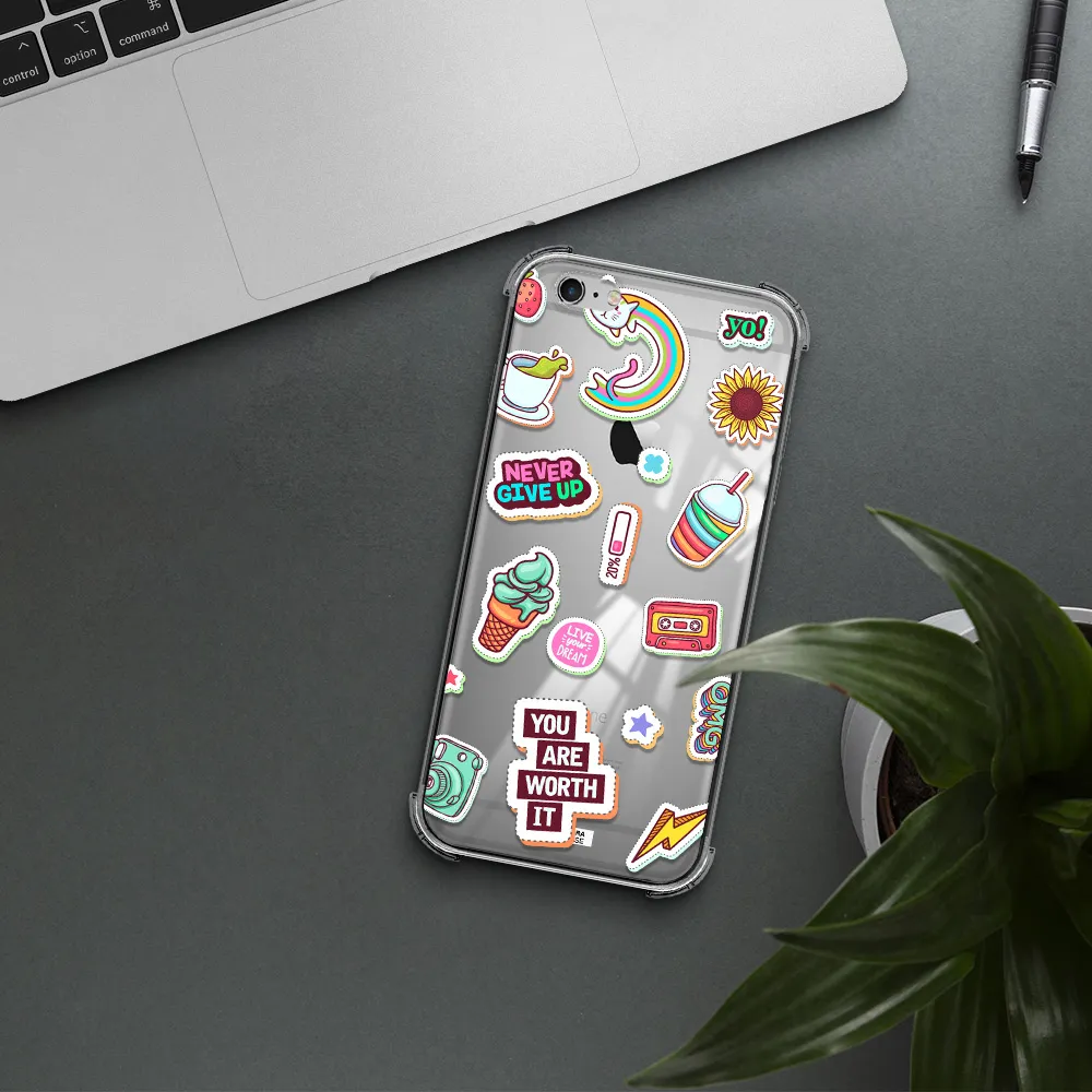 Summer Stickers Apple iPhone 6 s plus Clear PC Case