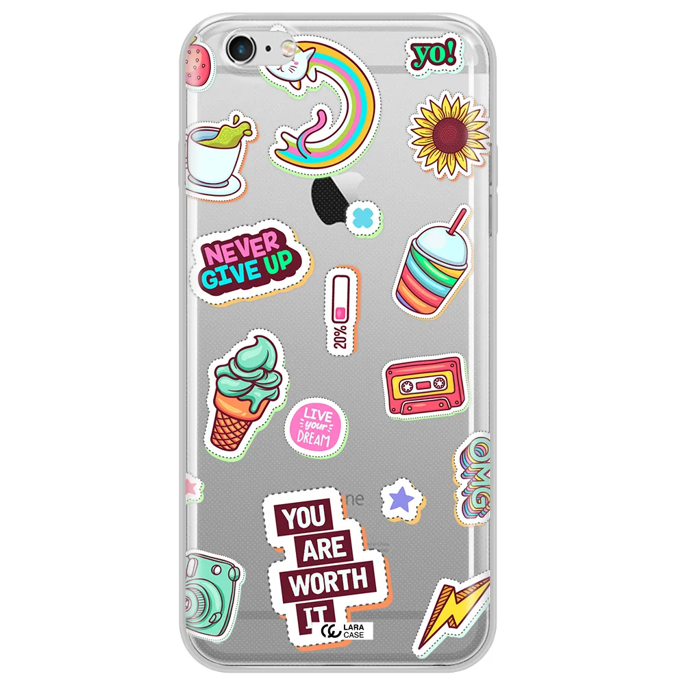 Summer Stickers Apple iPhone 6S Clear TPU Case