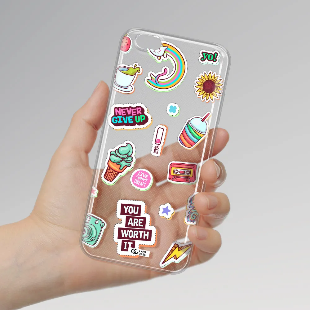 Summer Stickers Apple iPhone 6S Clear TPU Case