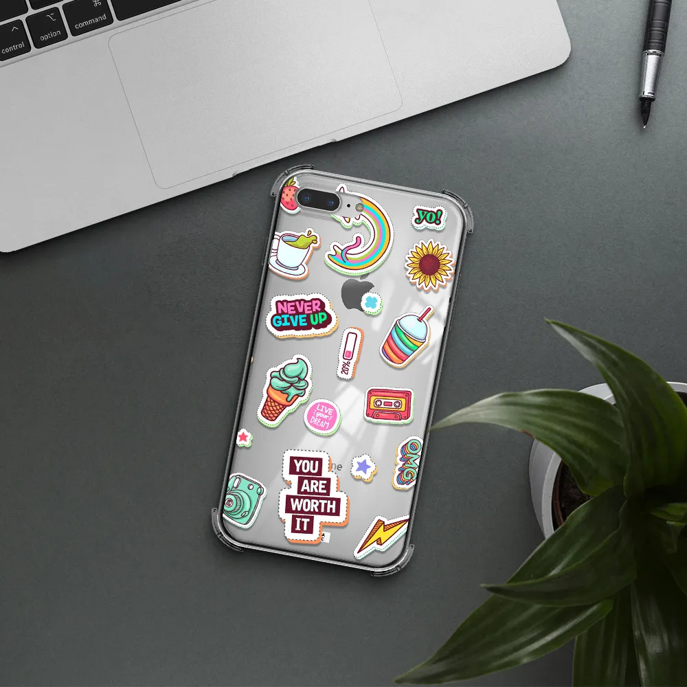 Summer Stickers Apple iPhone 7 plus Clear PC Case