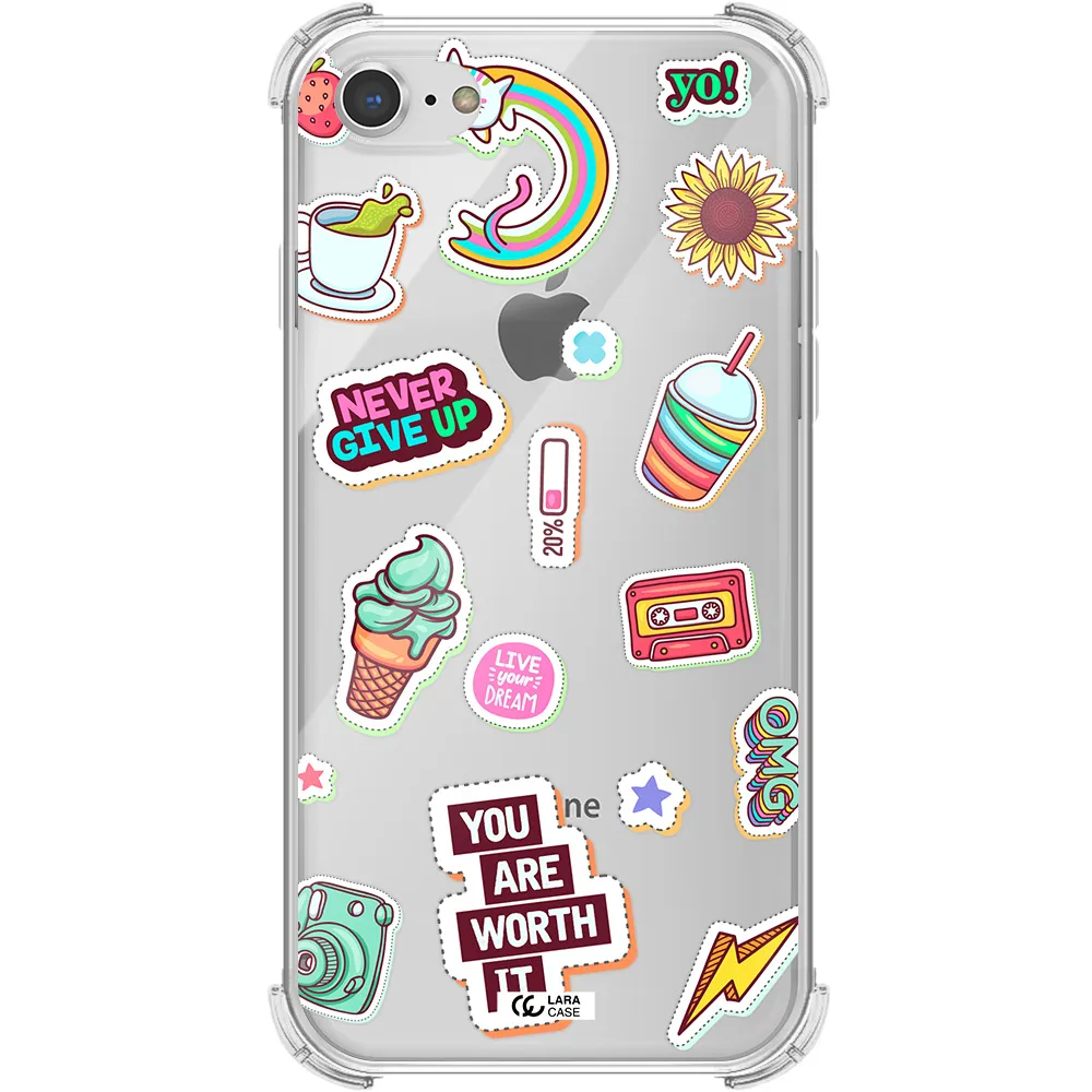 Summer Stickers Apple iPhone 8 Clear PC Case