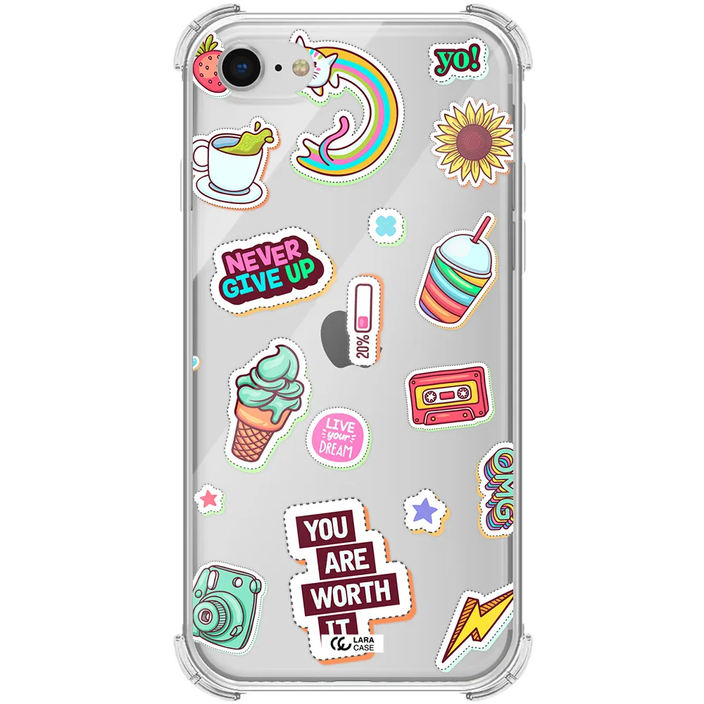 Summer Stickers Apple iPhone se 2020 Clear PC Case