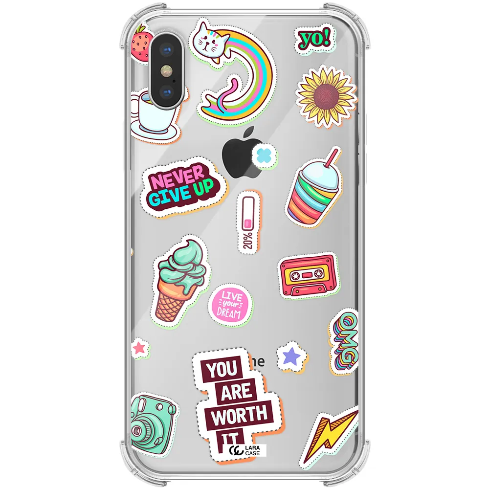 Summer Stickers Apple iPhone X Clear PC Case