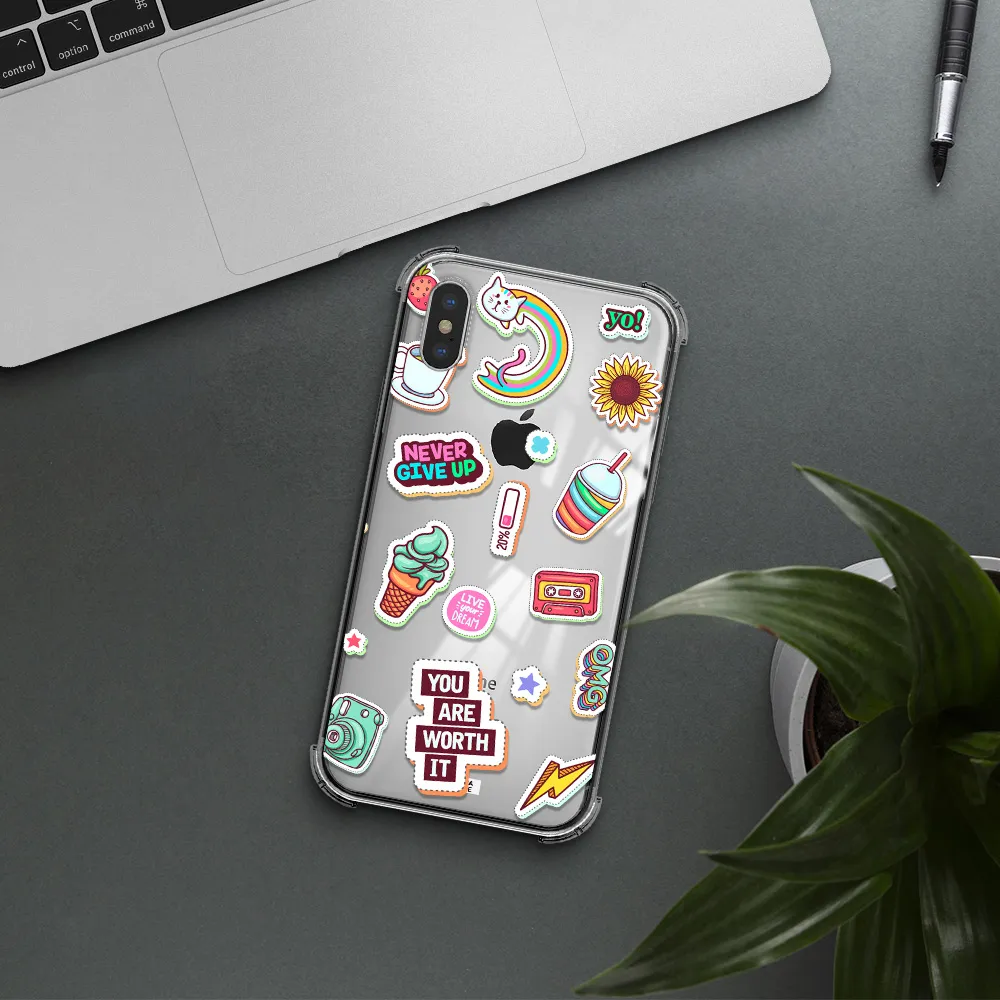 Summer Stickers Apple iPhone X Clear PC Case