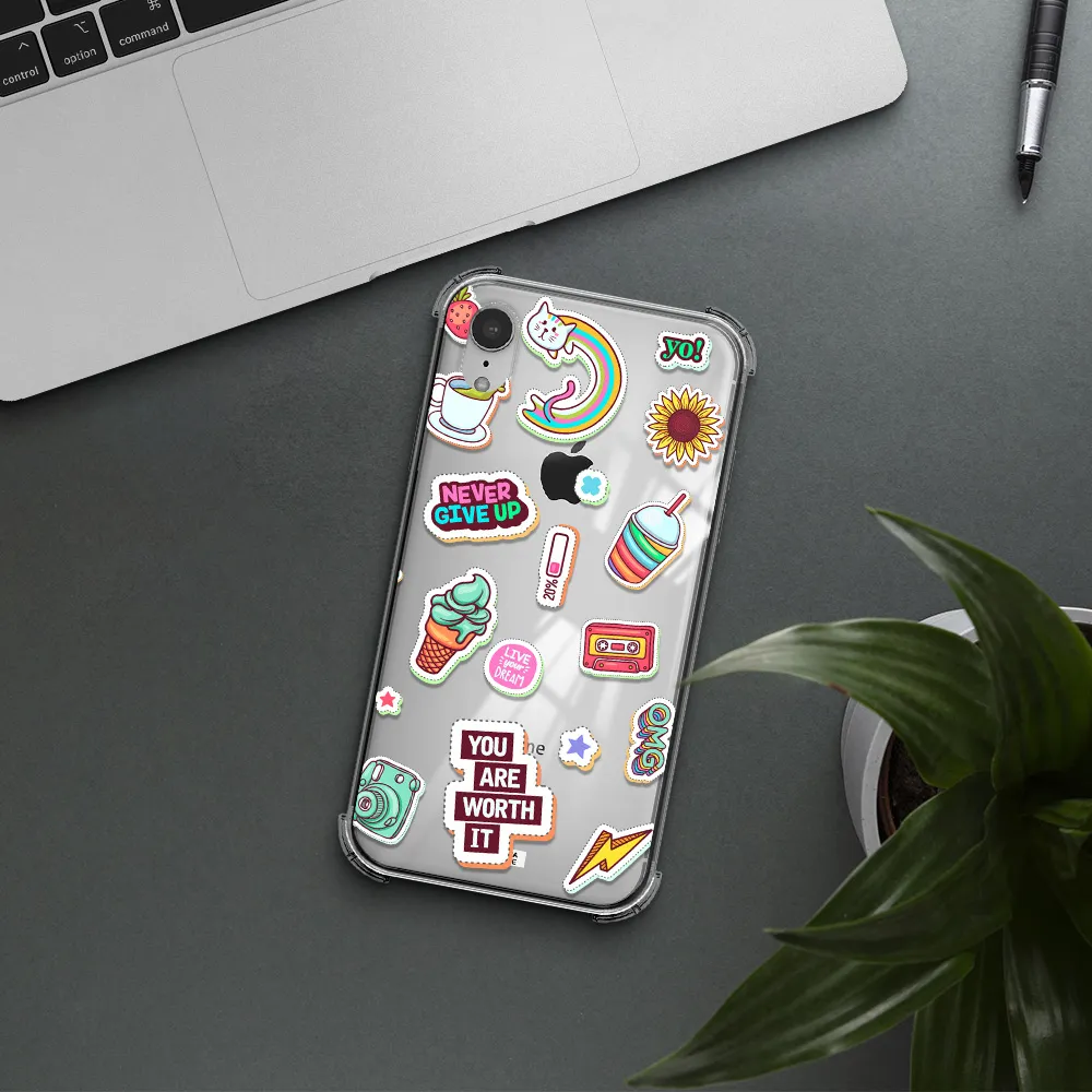 Summer Stickers Apple iPhone XR Clear PC Case