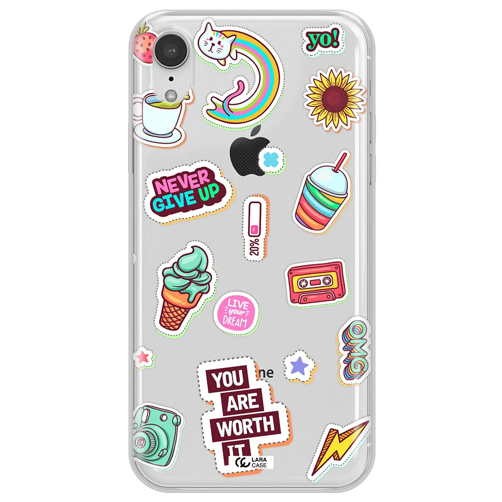 Summer Stickers Apple iPhone XR Clear TPU Case