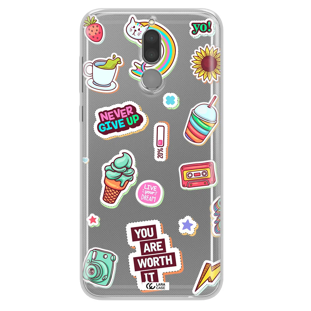Summer Stickers Huawei Mate 10 Lite Clear TPU Case
