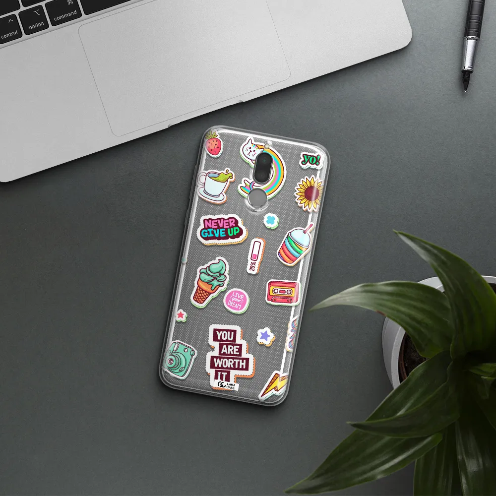 Summer Stickers Huawei Mate 10 Lite Clear TPU Case