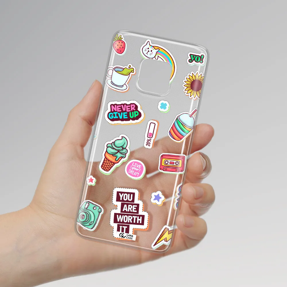 Summer Stickers Huawei Mate 20 Pro Clear TPU Case