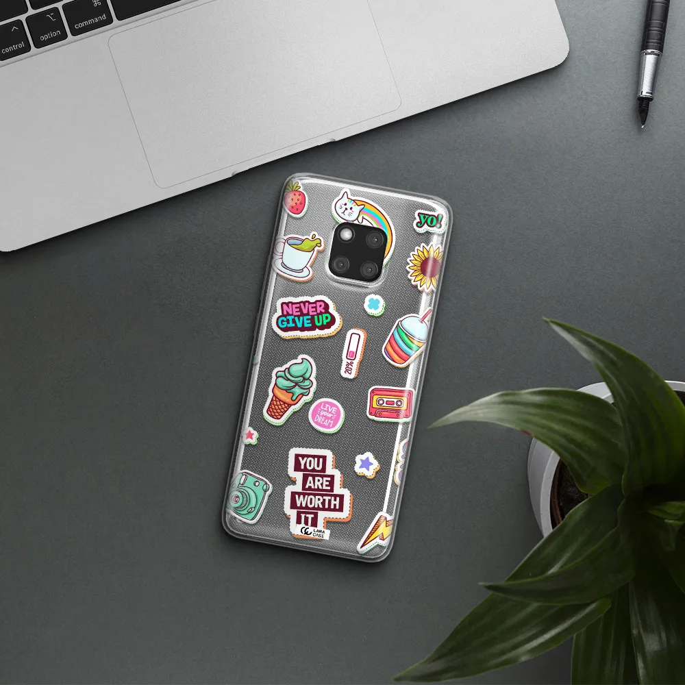 Summer Stickers Huawei Mate 20 Pro Clear TPU Case