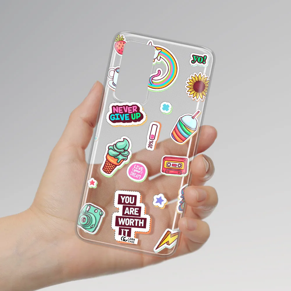 Summer Stickers Huawei P40 Clear TPU Case