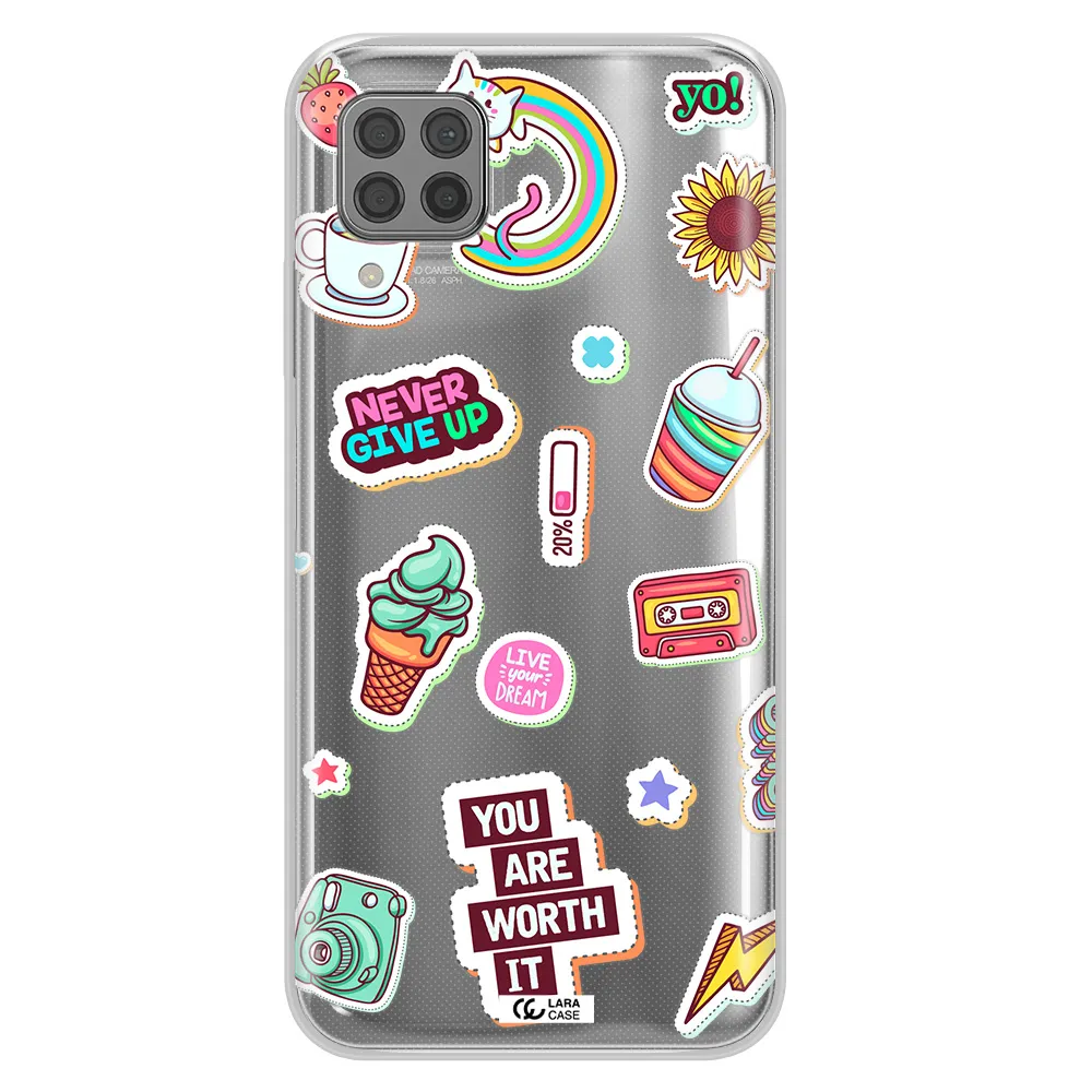 Summer Stickers Huawei P40 Lite Clear TPU Case