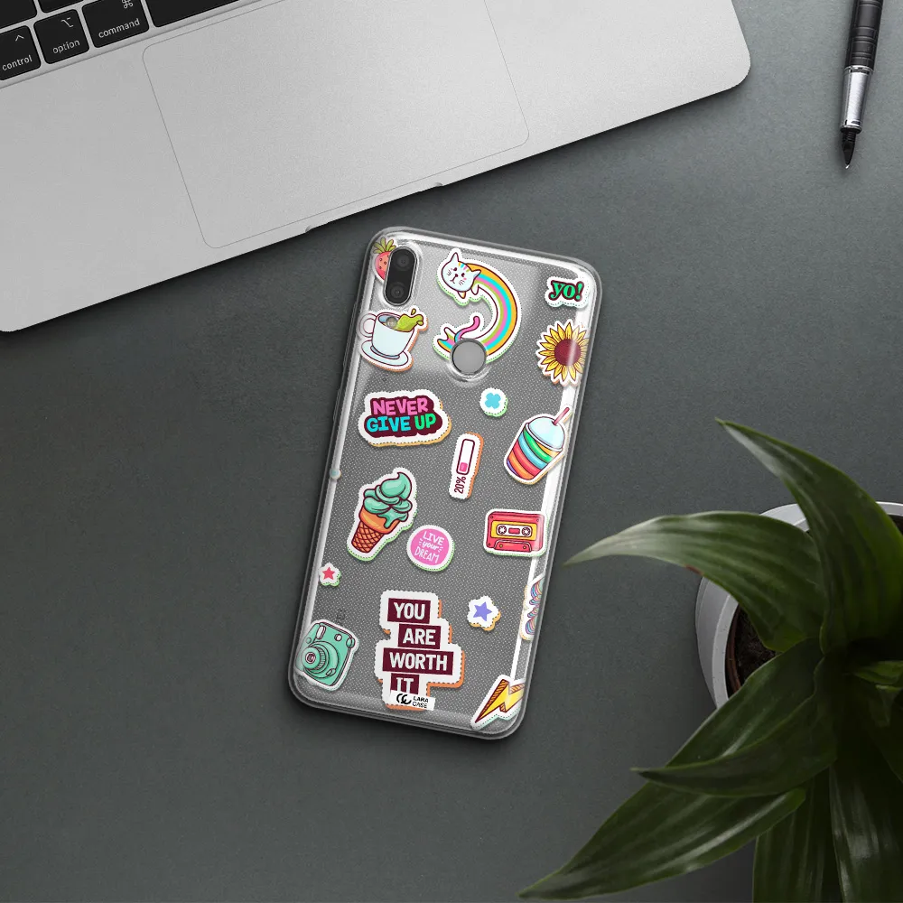 Summer Stickers Huawei Y9 2019 Clear TPU Case