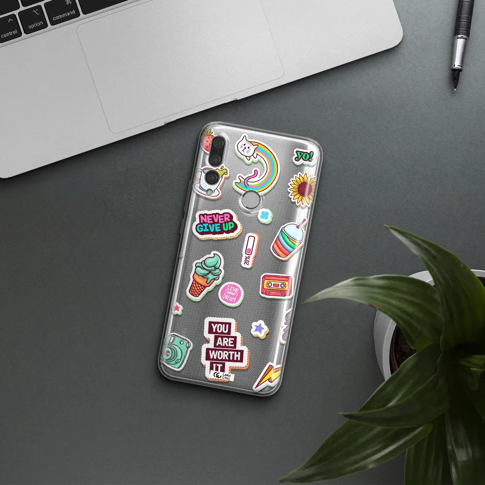 Summer Stickers Huawei Y9 Prime 2019 Clear TPU Case
