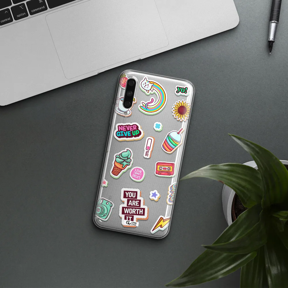 Summer Stickers Huawei Y9S Clear Tpu Case