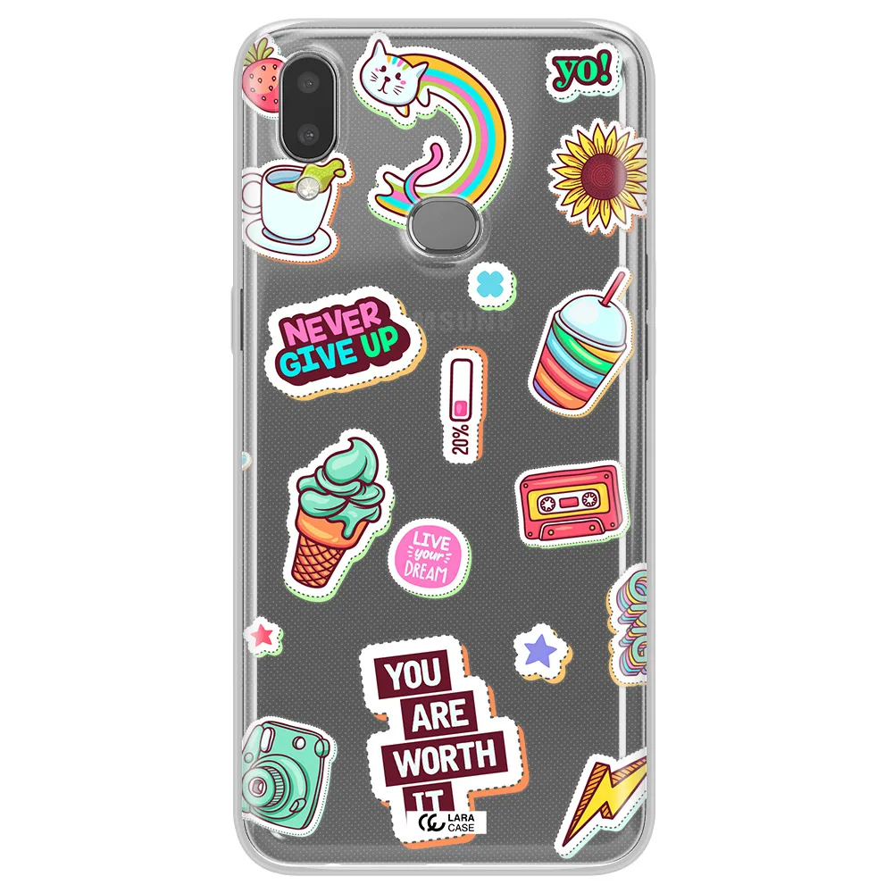 Summer Stickers Samsung A10S Clear TPU Case