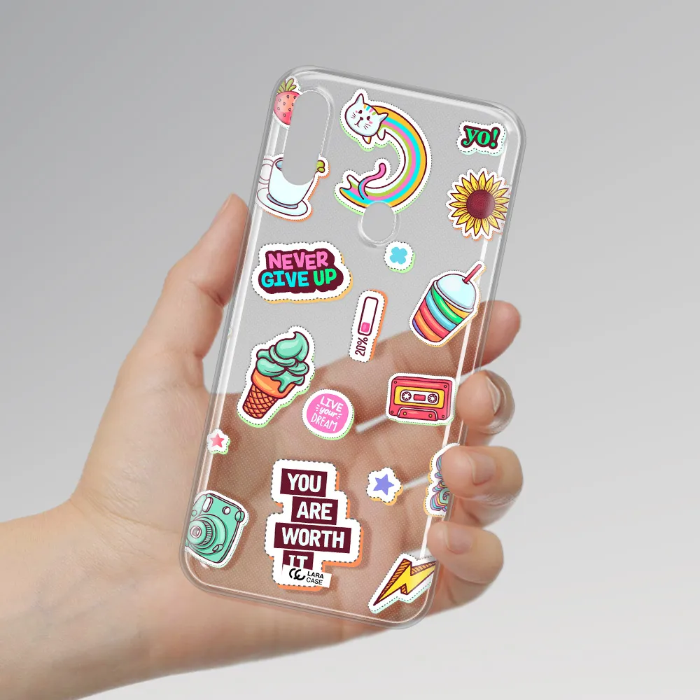 Summer Stickers Samsung A11 Clear TPU Case