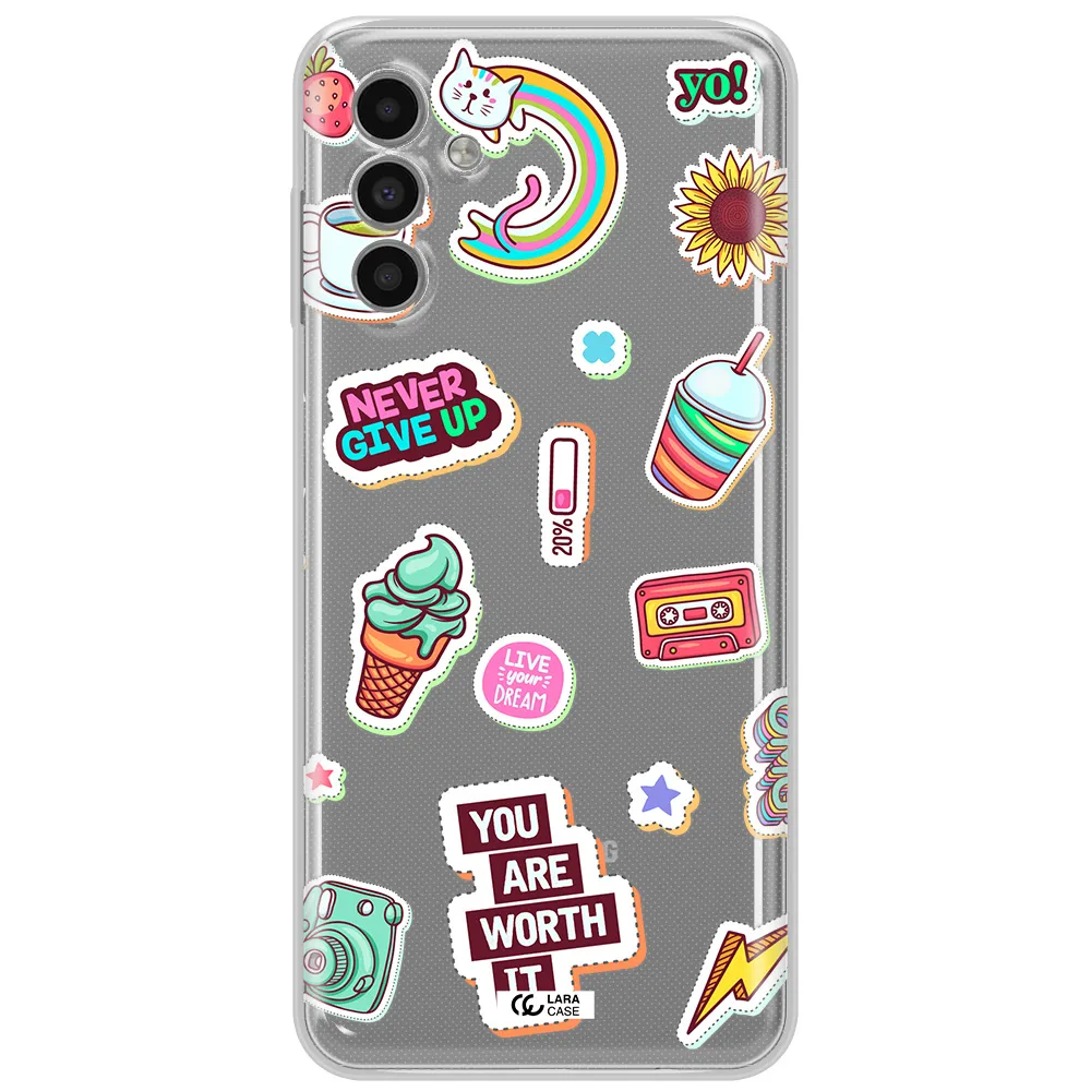 Summer Stickers Samsung A13 5G Clear Tpu Case
