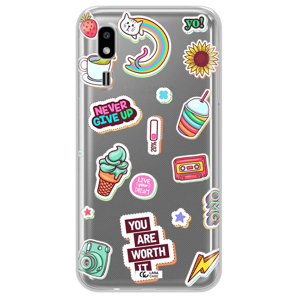 Summer Stickers Samsung A2 Core Clear TPU Case