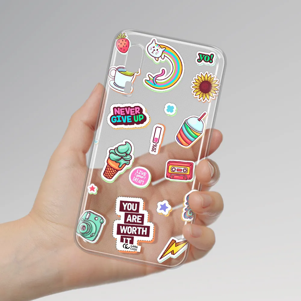 Summer Stickers Samsung A2 Core Clear TPU Case