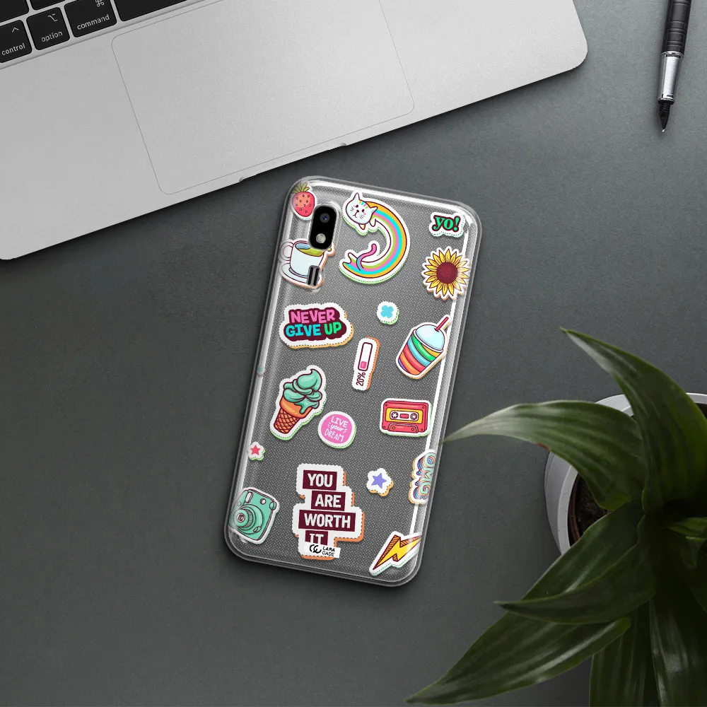 Summer Stickers Samsung A2 Core Clear TPU Case