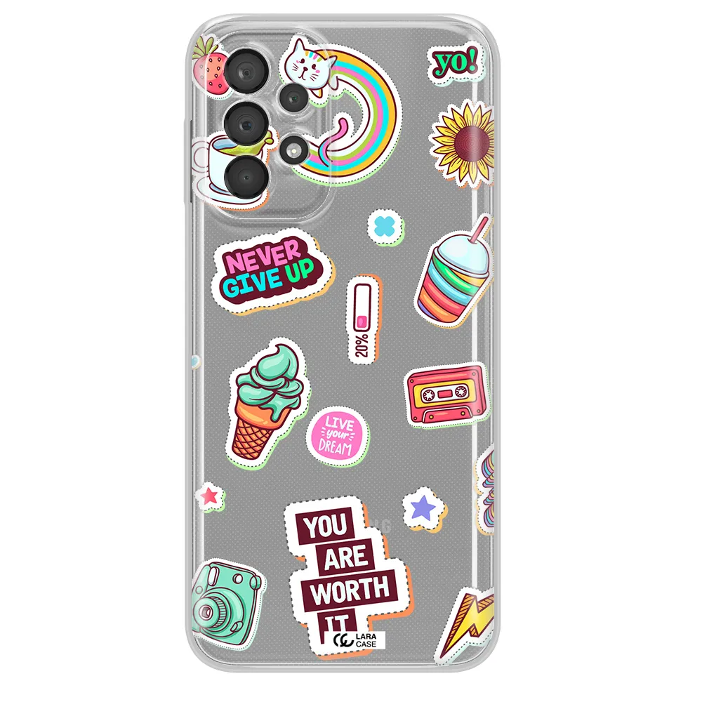 Summer Stickers Samsung A23 5G Clear Tpu Case