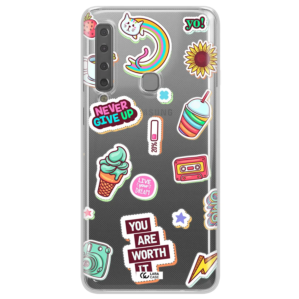 Summer Stickers Samsung A9 2018 Clear TPU Case