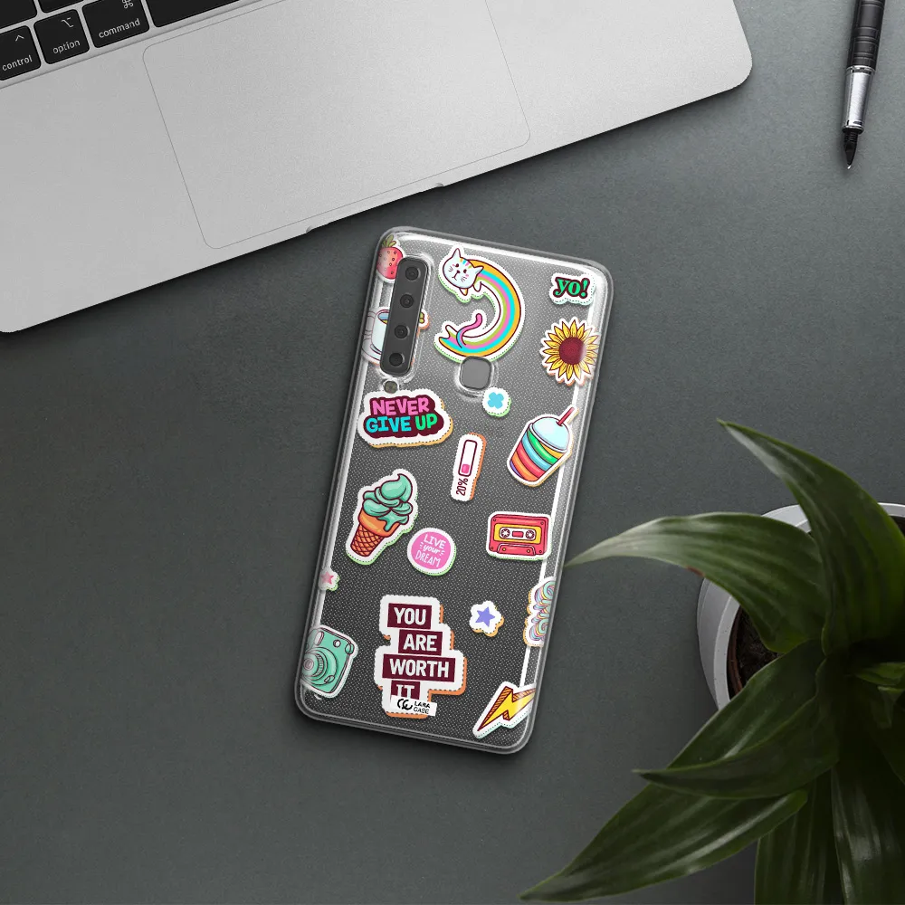 Summer Stickers Samsung A9 2018 Clear TPU Case