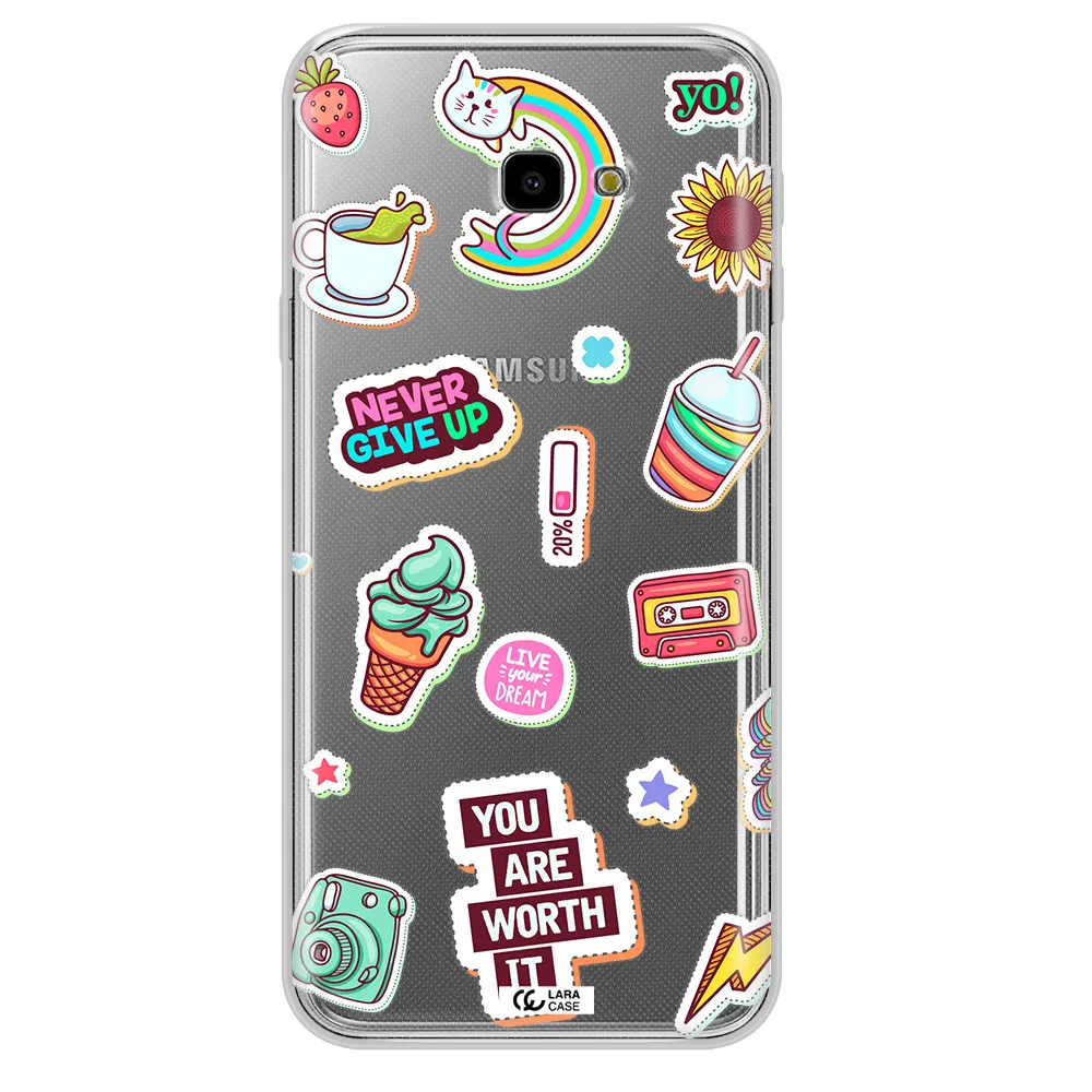 Summer Stickers Samsung J4 Plus Clear TPU Case