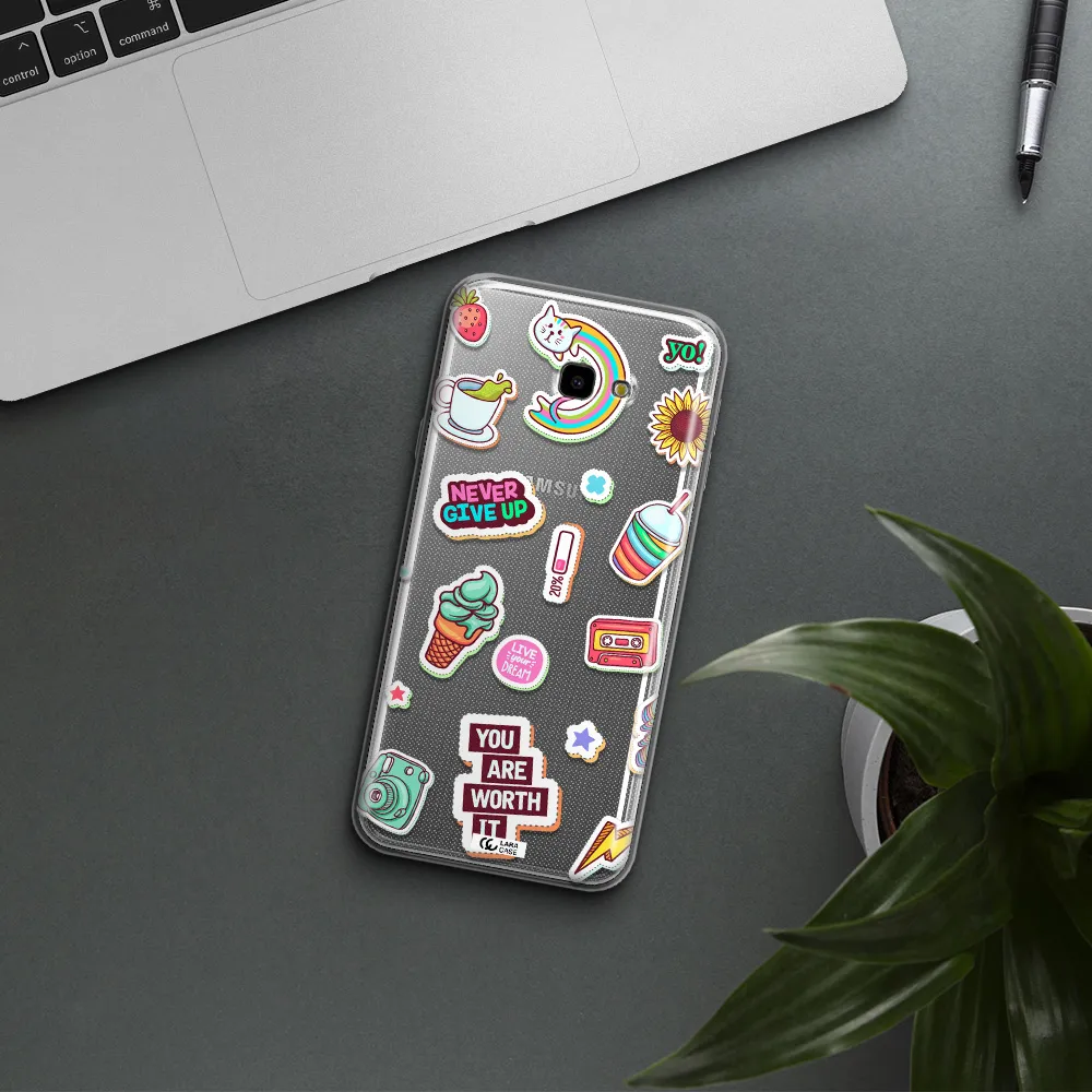 Summer Stickers Samsung J4 Plus Clear TPU Case