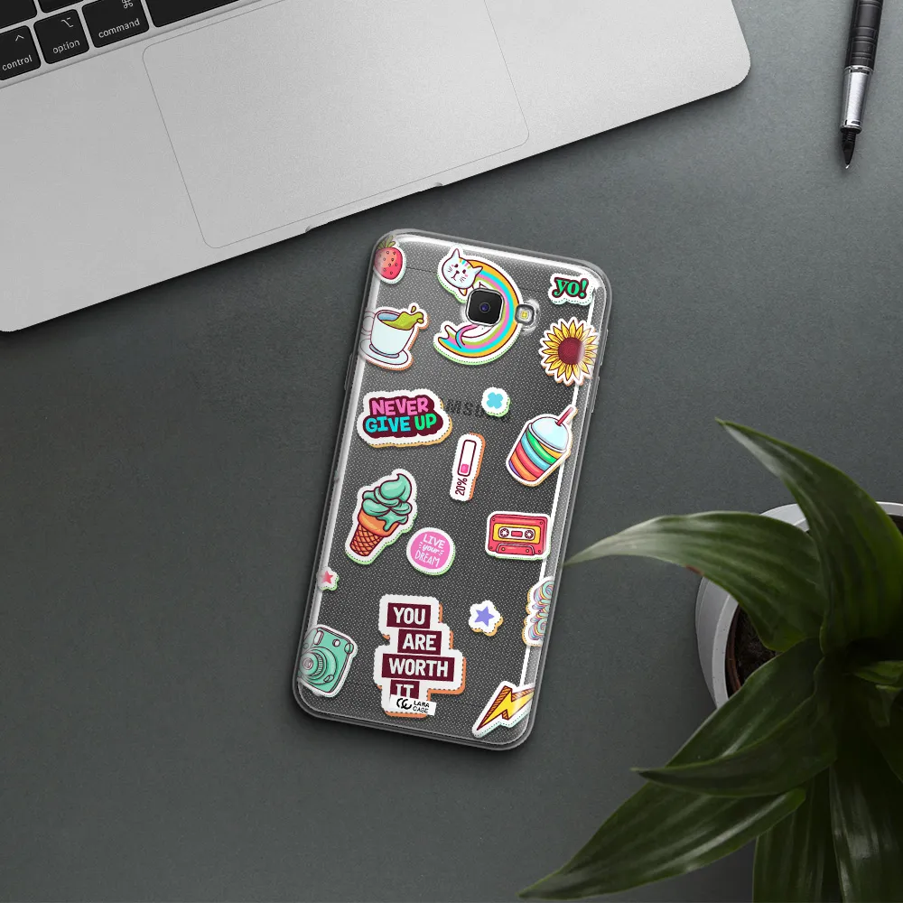 Summer Stickers Samsung J5 Prime Clear TPU Case