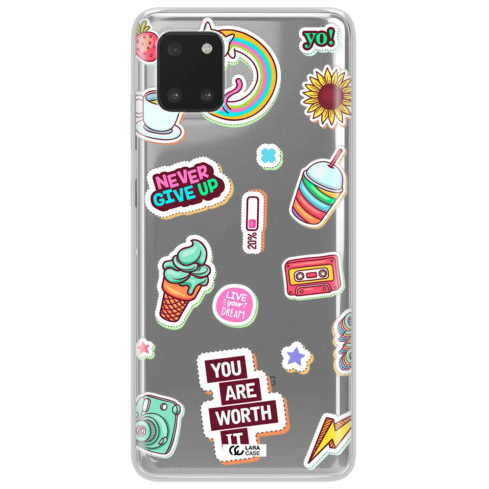 Summer Stickers Samsung Note 10 Lite Clear TPU Case