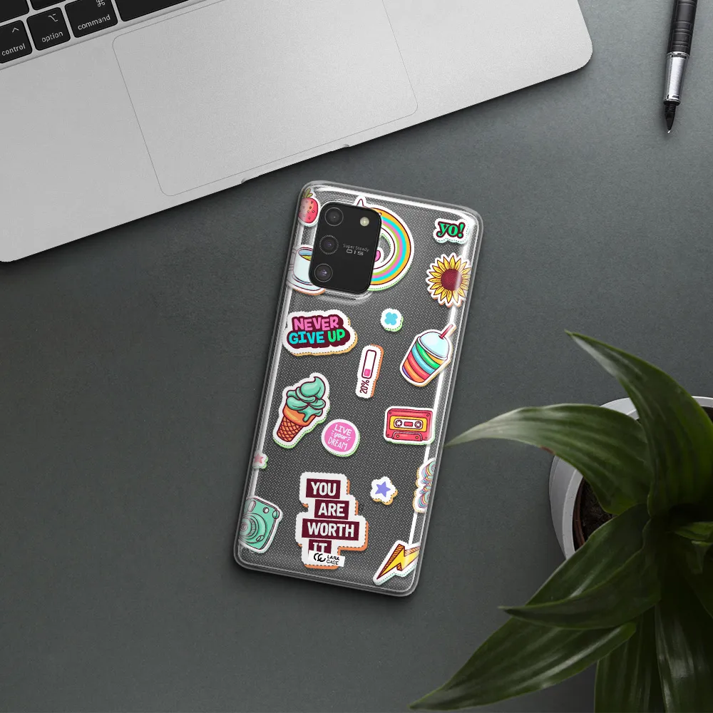 Summer Stickers Samsung S10 Lite Clear TPU Case